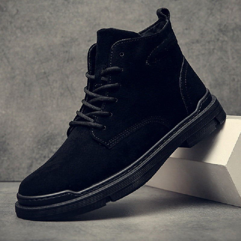 Lässige Lederschuhe High-Top-Stiefel
