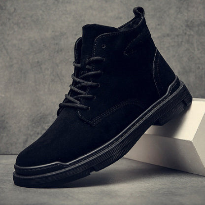 Lässige Lederschuhe High-Top-Stiefel