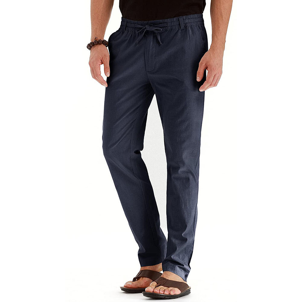 Business Casual Herrenhosen Europa und die Vereinigten Staaten Lose große Größe elastische Taille mit einfarbigen Jogginghosen Männer