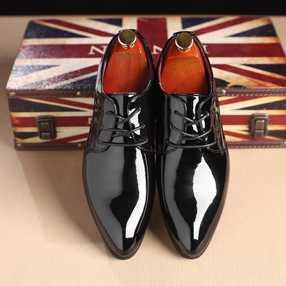 Men Leather Shoes Men Business Casual Dress Shoes Business Casual Leather Shoes Slip-on Black Driving Shoe For Men - ARCHSHOPE