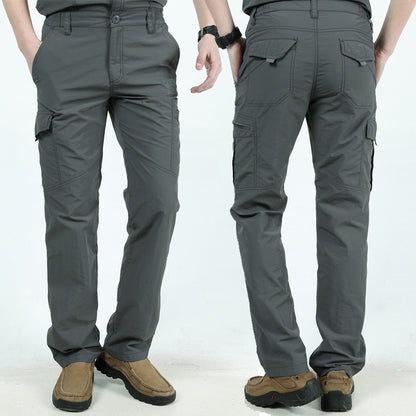 Pantalon cargo ample grande taille à poches multiples