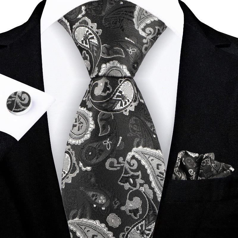 Jacquard-embroidered Cashew Flower Tie - ARCHSHOPE
