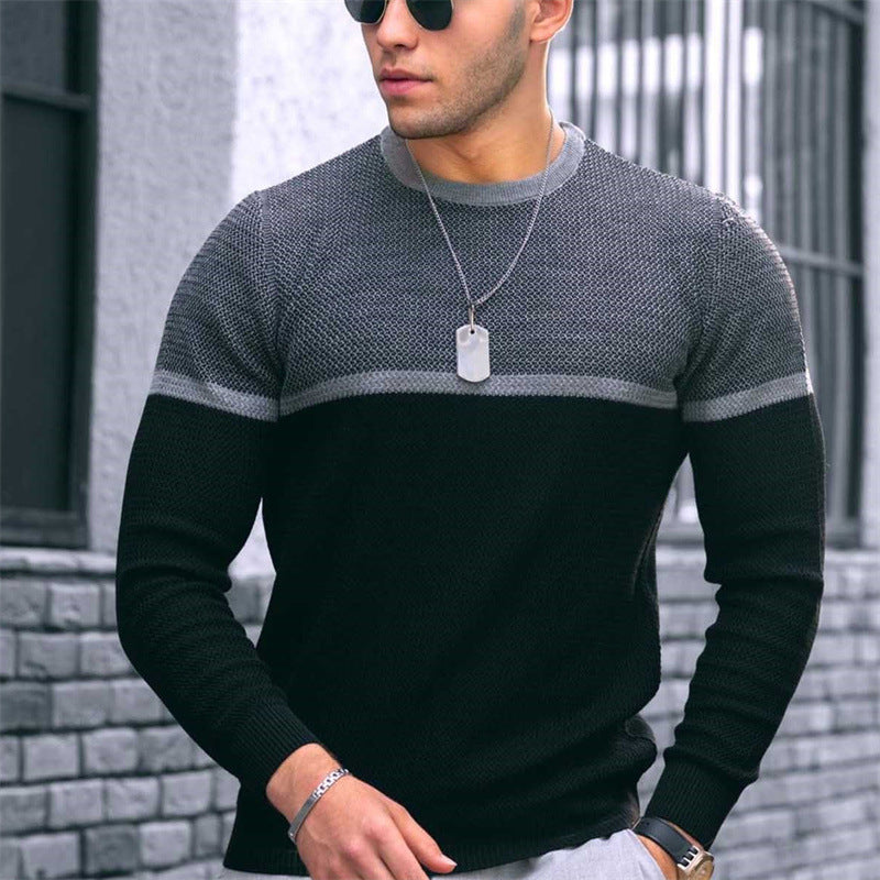Nouveau t-shirt col rond pour homme, décontracté et tendance, taille L