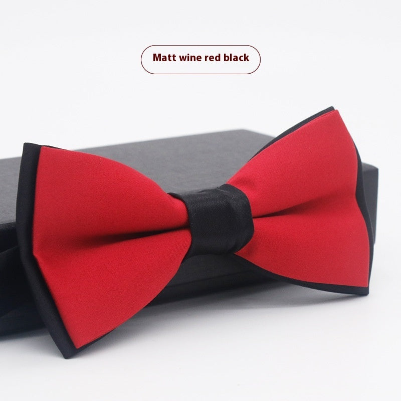 Men's Solid Color Formal Wear Wedding Business Casual Groom Groomsman Bow Tie - ARCHSHOPE