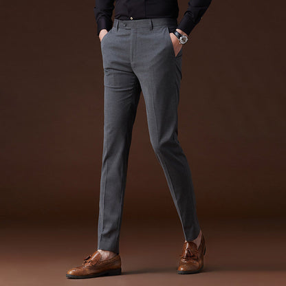 Trendy Anzughose NNeißelfreie Textur Lässige lange Hose