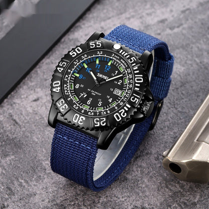 Personalized Calendar Mens Luminous Quartz Watch With A Casual Nylon Strap - ARCHSHOPE