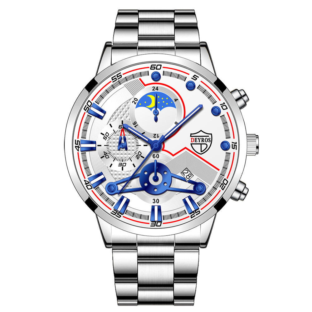 Fashion Men's Calendar Wristwatch Business Quartz Watch Student Watch - ARCHSHOPE