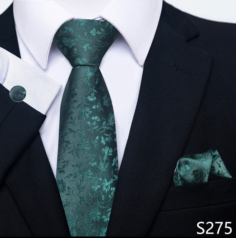 Men's Creative All-match Business Formal Wear Tie Scarf Cuff Buckle Set - ARCHSHOPE