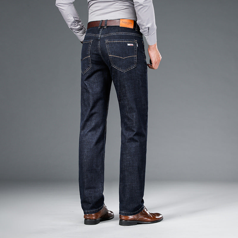 Lockere, gerade Business-Jeans mit verwaschenem Schnitt
