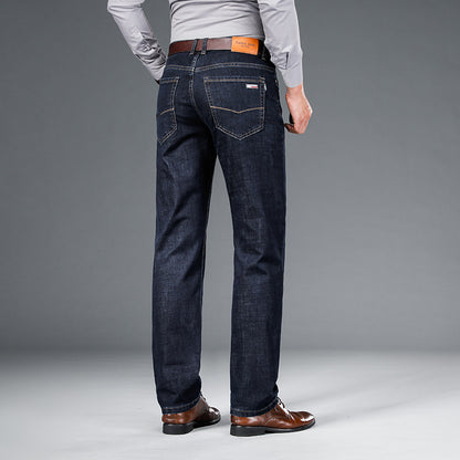 Lockere, gerade Business-Jeans mit verwaschenem Schnitt