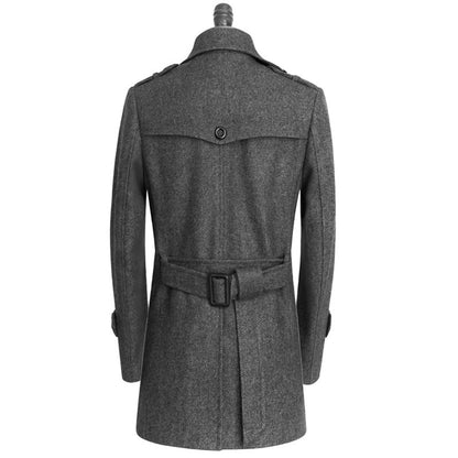 Junge Und Mittleren alters Kaschmir Mantel Fett Casual Tweed Trenchcoat Lose