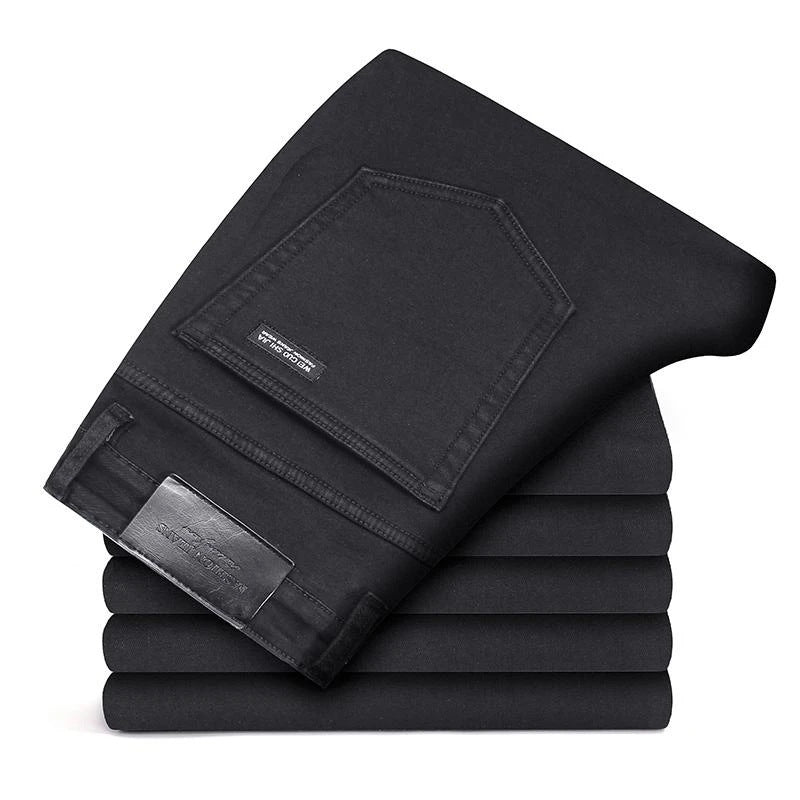 Neue Herren Jeans Slim Straight Black Pants für Männer