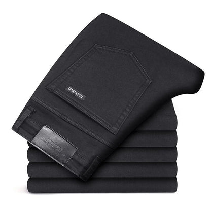 Neue Herren Jeans Slim Straight Black Pants für Männer