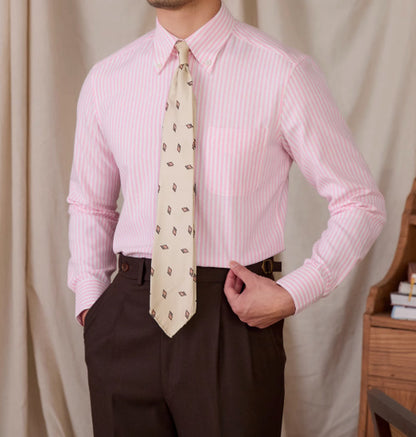 Chemise à manches longues en coton, coupe slim, rayée, respirante, décontractée, pour le travail