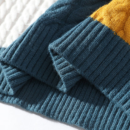 Paar tragen Rollkragenpullover Dicker Pullover Weicher, warmer reiner Kaschmir Einfaches Unterhemd