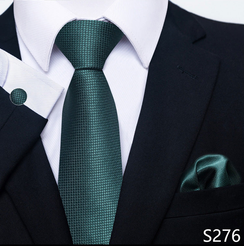Men's Creative All-match Business Formal Wear Tie Scarf Cuff Buckle Set - ARCHSHOPE