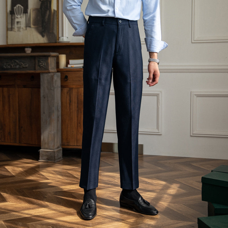 Pantalon de costume décontracté pour homme, slim et polyvalent