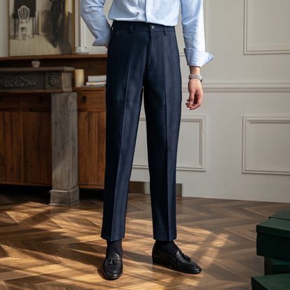 Pantalon de costume décontracté pour homme, slim et polyvalent