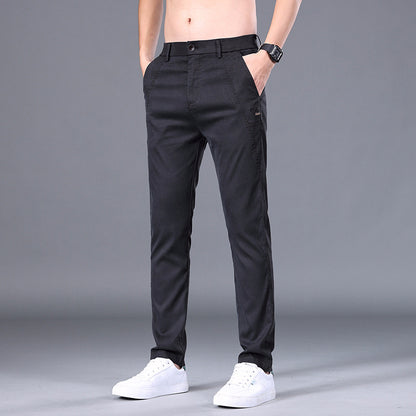 Herren Tencel Straight Hose Slim Fit Skinny Pants