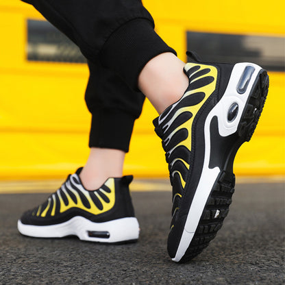 Farbblockierte Sneakers für Herren, personalisierte modische Schnürschuhe mit Luftkissen, Sportschuhe, lässige Laufschuhe für draußen