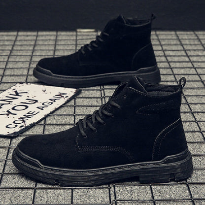 Lässige Lederschuhe High-Top-Stiefel