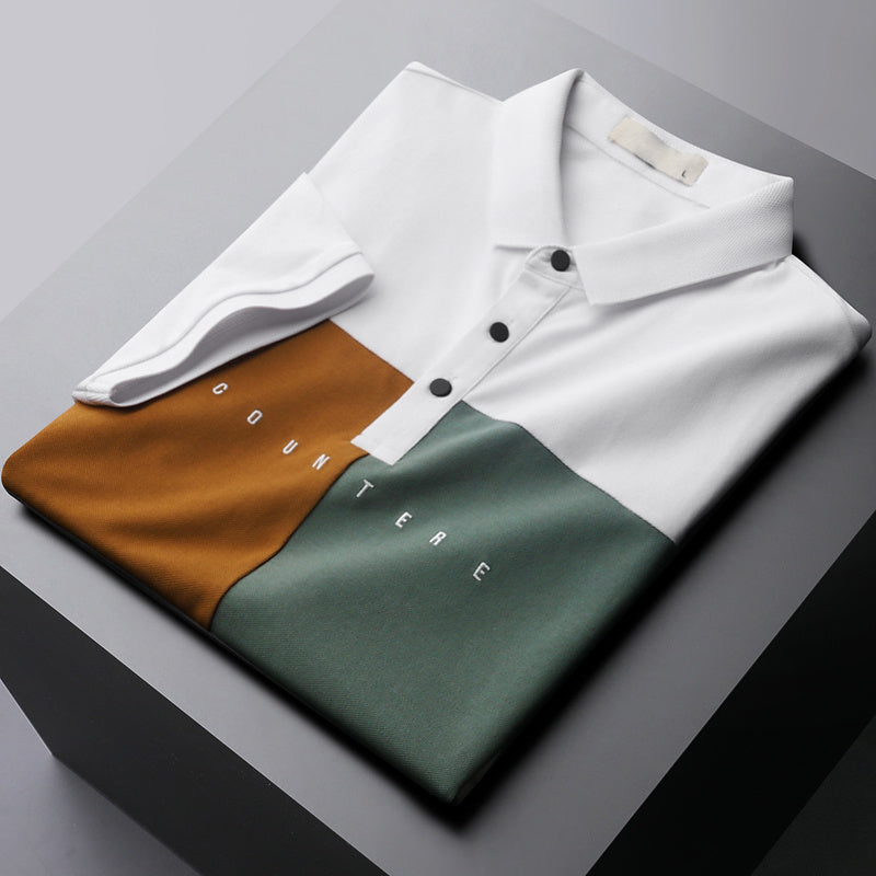 Men's Ice Silk Lapel Polo Shirt Short Sleeves - ARCHSHOPE