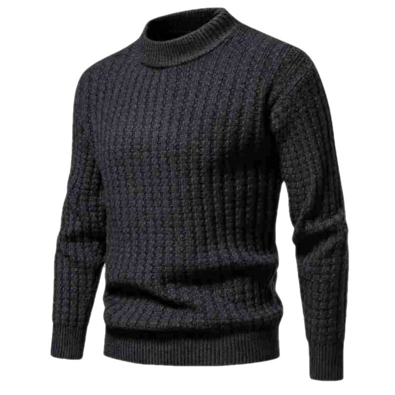 Herbst Herren Strickwaren Einfarbig Rundhals Mode Pullover