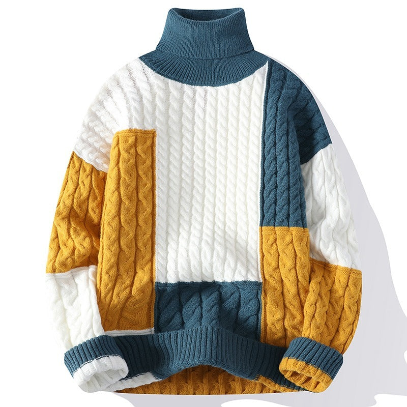 Paar tragen Rollkragenpullover Dicker Pullover Weicher, warmer reiner Kaschmir Einfaches Unterhemd