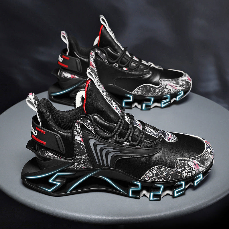 Baskets de course tendance pour hommes, chaussures de sport respirantes en maille, chaussures de marche antidérapantes