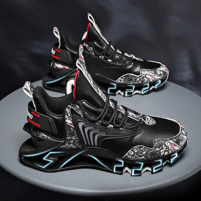 Baskets de course tendance pour hommes, chaussures de sport respirantes en maille, chaussures de marche antidérapantes