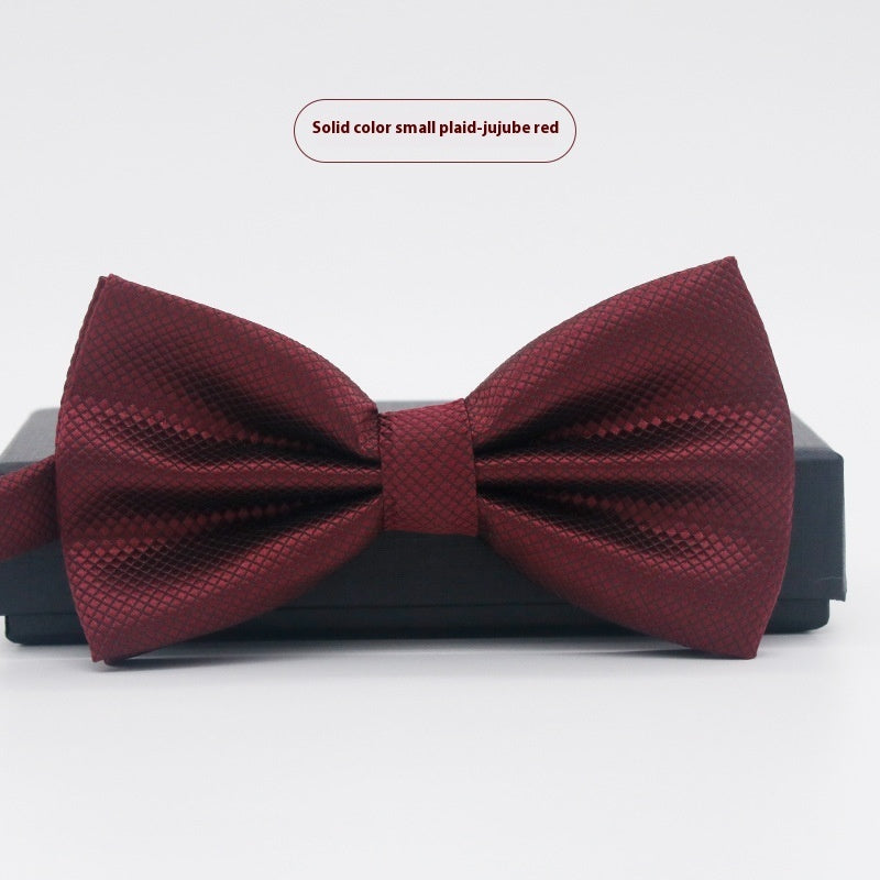 Men's Solid Color Formal Wear Wedding Business Casual Groom Groomsman Bow Tie - ARCHSHOPE