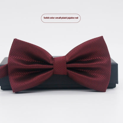 Men's Solid Color Formal Wear Wedding Business Casual Groom Groomsman Bow Tie - ARCHSHOPE
