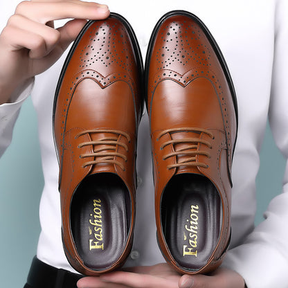 Blockgeschnitzte Freizeitschuhe aus Leder für Herren