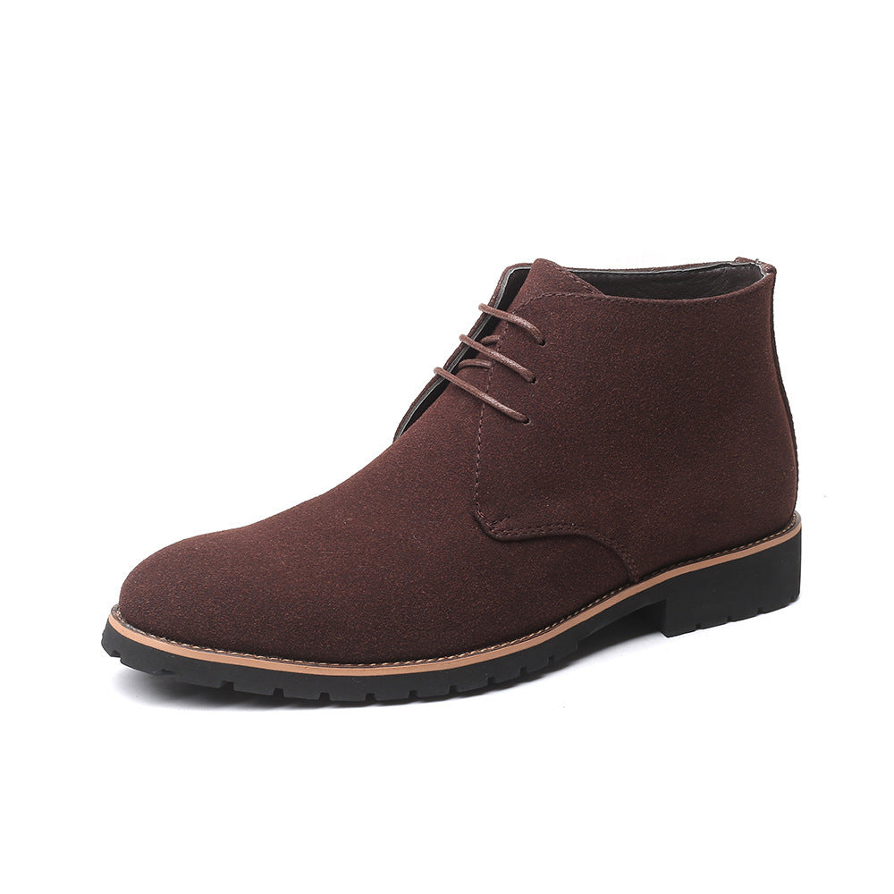 Spitz zulaufende Freizeitstiefel aus Leder