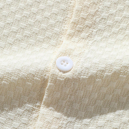 Summer Men's Breathable Casual Stand Collar Shirt Solid Color