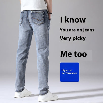 Retro Dünne Jeans Gerade Lose Freizeithose Männer