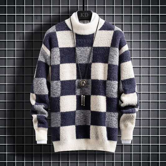 Men Round Neck Sweater Knitting Undercoat - ARCHSHOPE