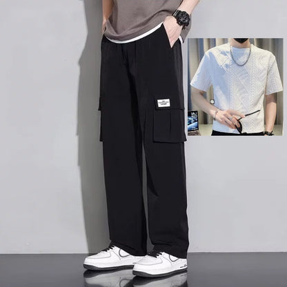 Herren Sommer Neue Ice Silk Overalls