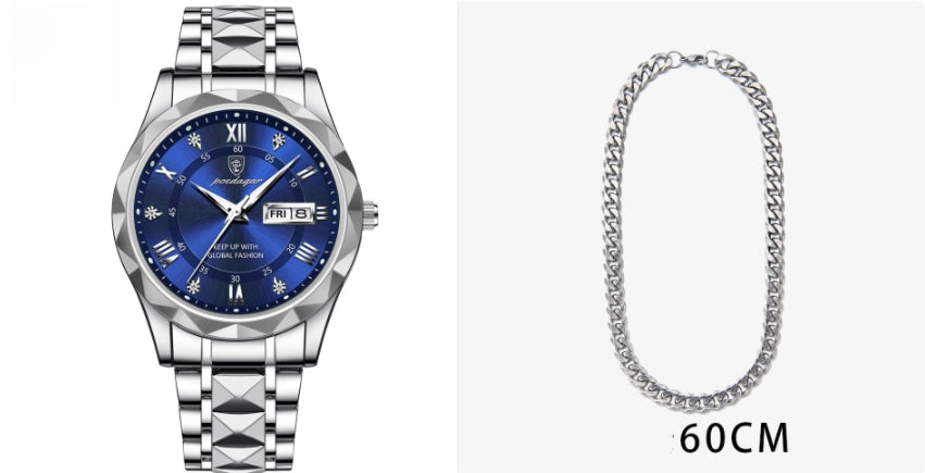 Men's Waterproof Double Calendar Luminous Quartz Watch - ARCHSHOPE