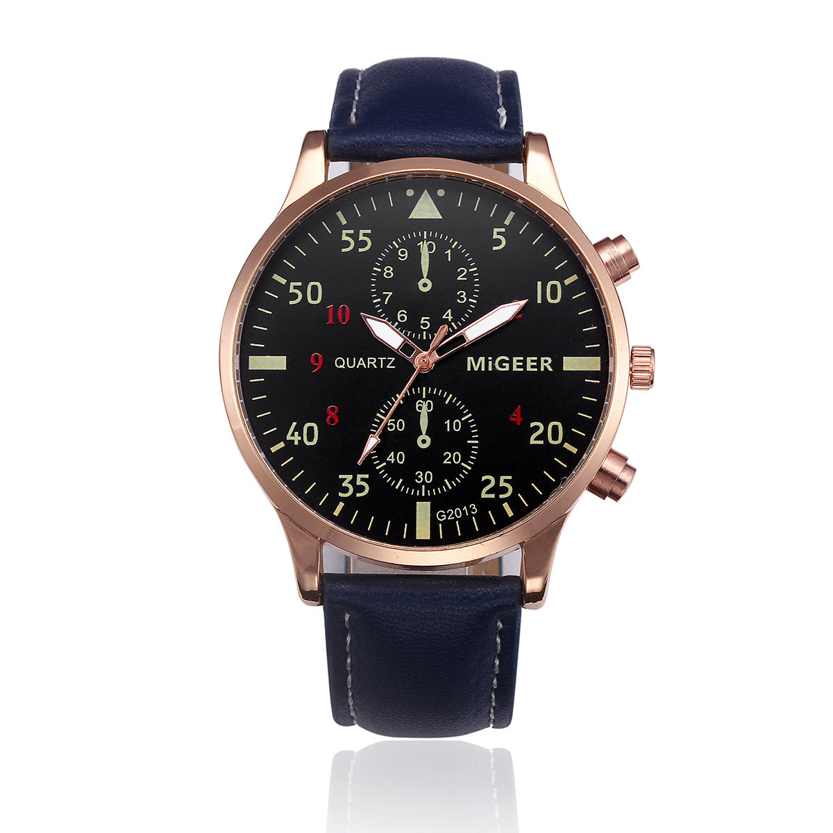 MIGEER Retro Design Men Watches Casual PU Leather Band Analog Alloy Quartz Wrist Watch Relogio masculino montre homme Clock New - ARCHSHOPE