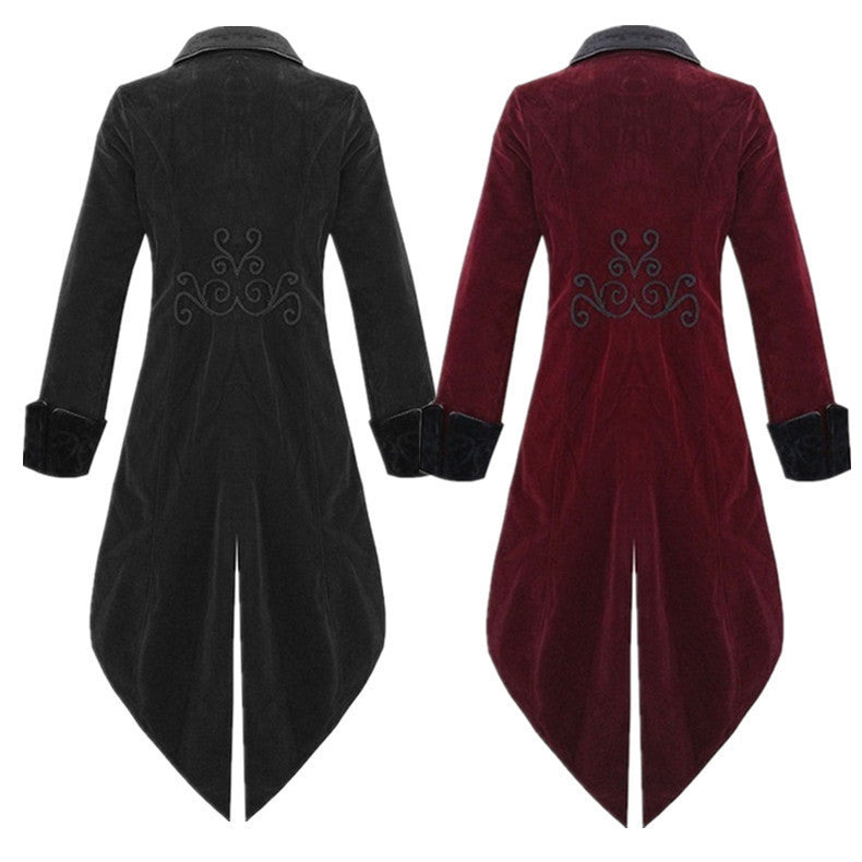 Long punk men's coat in vintage clothing