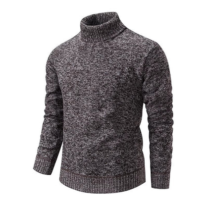 Pull décontracté de couleur unie pour homme, coupe slim