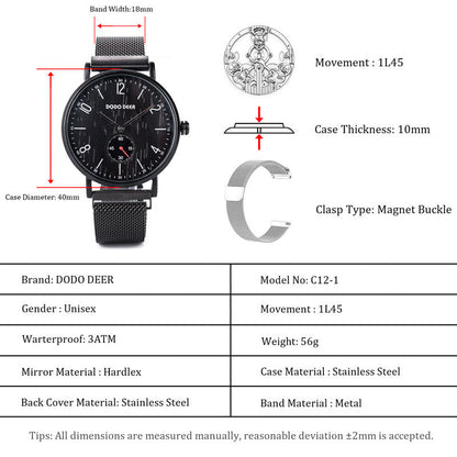 Wooden Dial Fashion Dimple Men And Women Watches - ARCHSHOPE