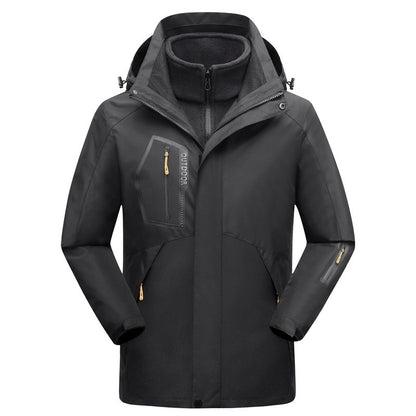 Winter Outdoor Drei-in-Eins-Mantel Warmhaltende Baumwollkleidung Shell-Jacke Baumwollgepolsterter Mantel Für Männer Und Frauen