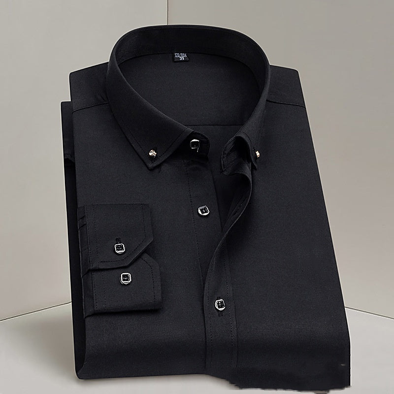 Business Formal Wear Herrenhemd Professionelle Hochzeit Trauzeuge Bügelfrei Reinweiß