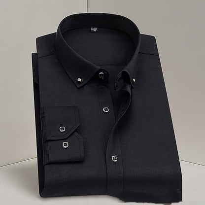Business Formal Wear Herrenhemd Professionelle Hochzeit Trauzeuge Bügelfrei Reinweiß