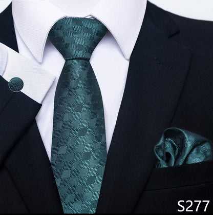 Men's Creative All-match Business Formal Wear Tie Scarf Cuff Buckle Set - ARCHSHOPE