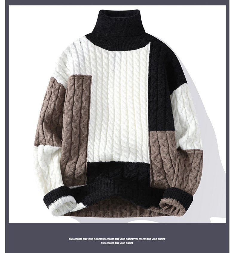 Paar tragen Rollkragenpullover Dicker Pullover Weicher, warmer reiner Kaschmir Einfaches Unterhemd