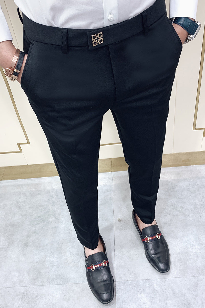 Pantalon de costume moulant pour homme