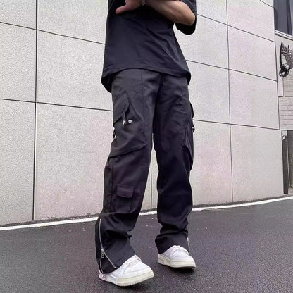 Salopette ample rétro à jambes larges et multi-poches